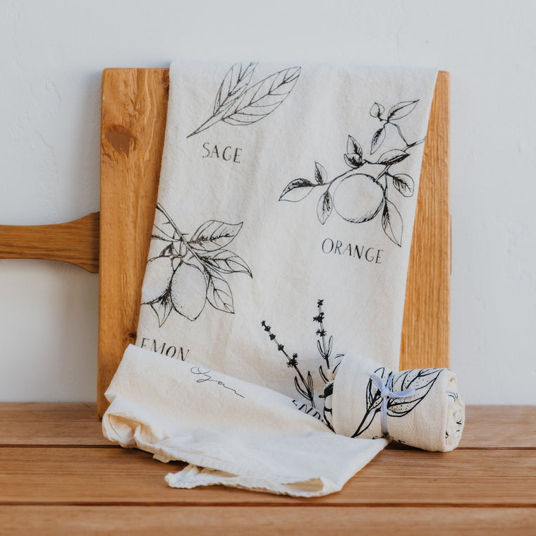 Ojai Tea Towel Citrus & Herbs