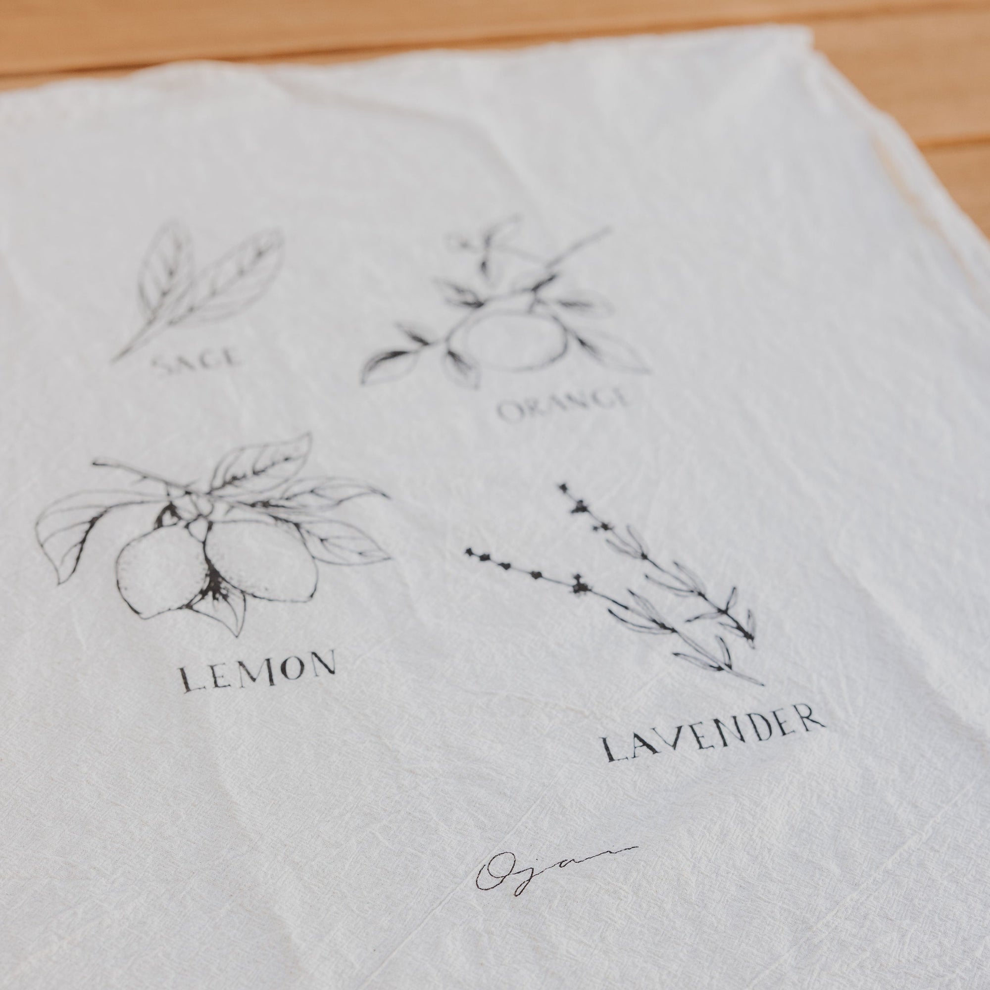 Ojai Tea Towel Citrus & Herbs