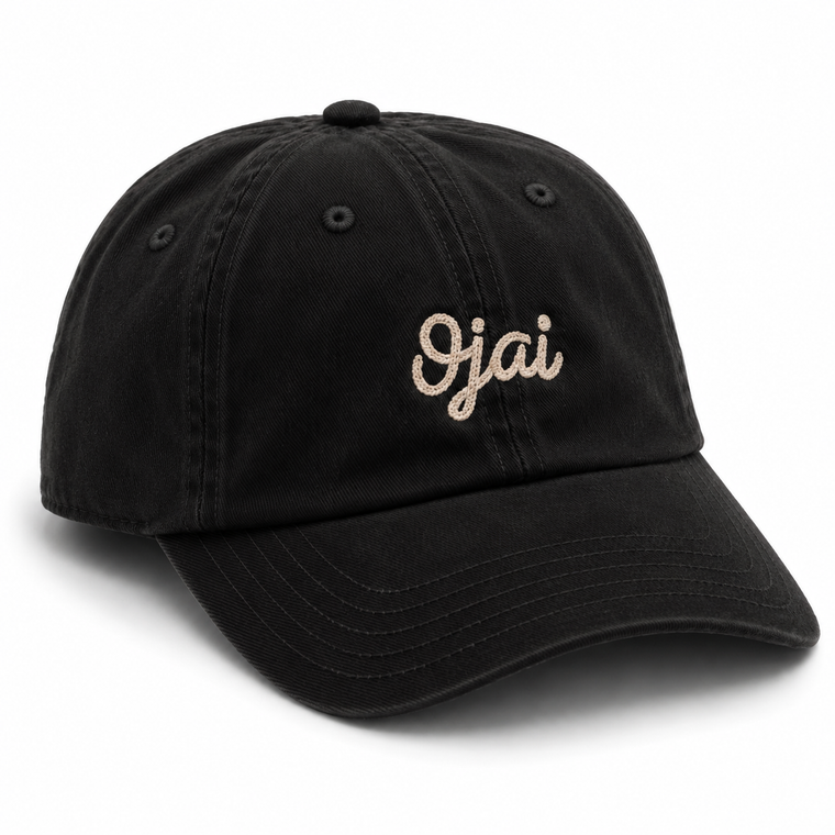 Ojai Cursive Hat - Black