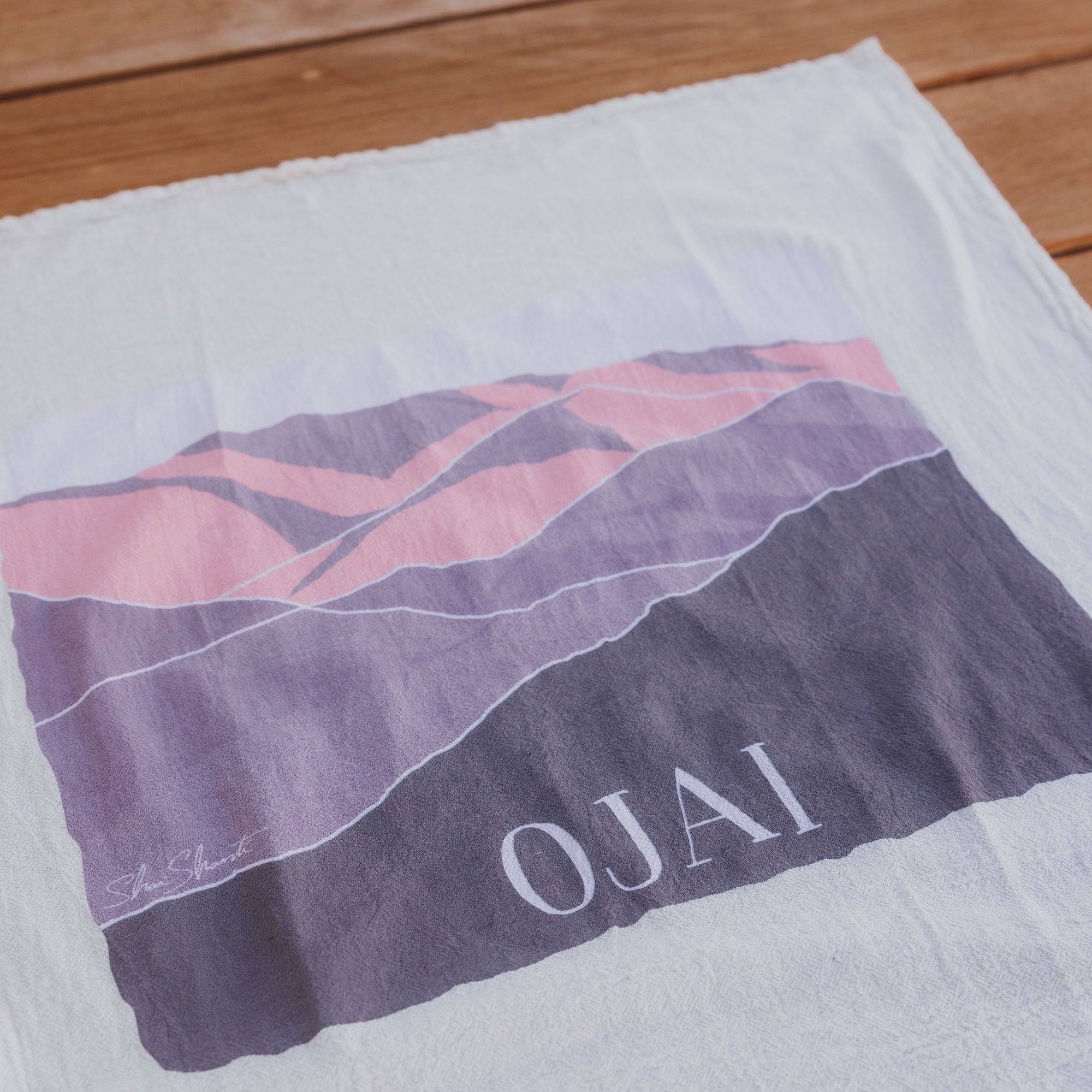 Ojai Tea Towel Pink Moment