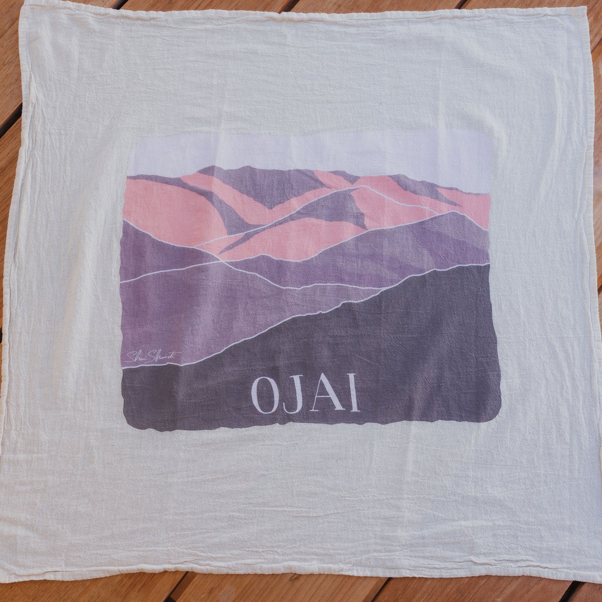 Ojai Tea Towel Pink Moment