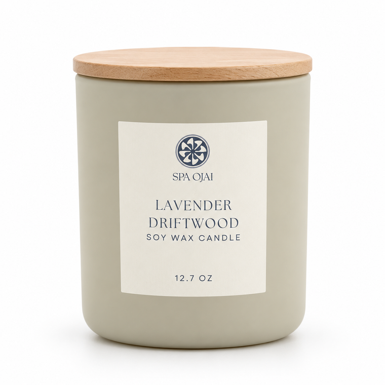 Spa Ojai Lavender Driftwood Candle