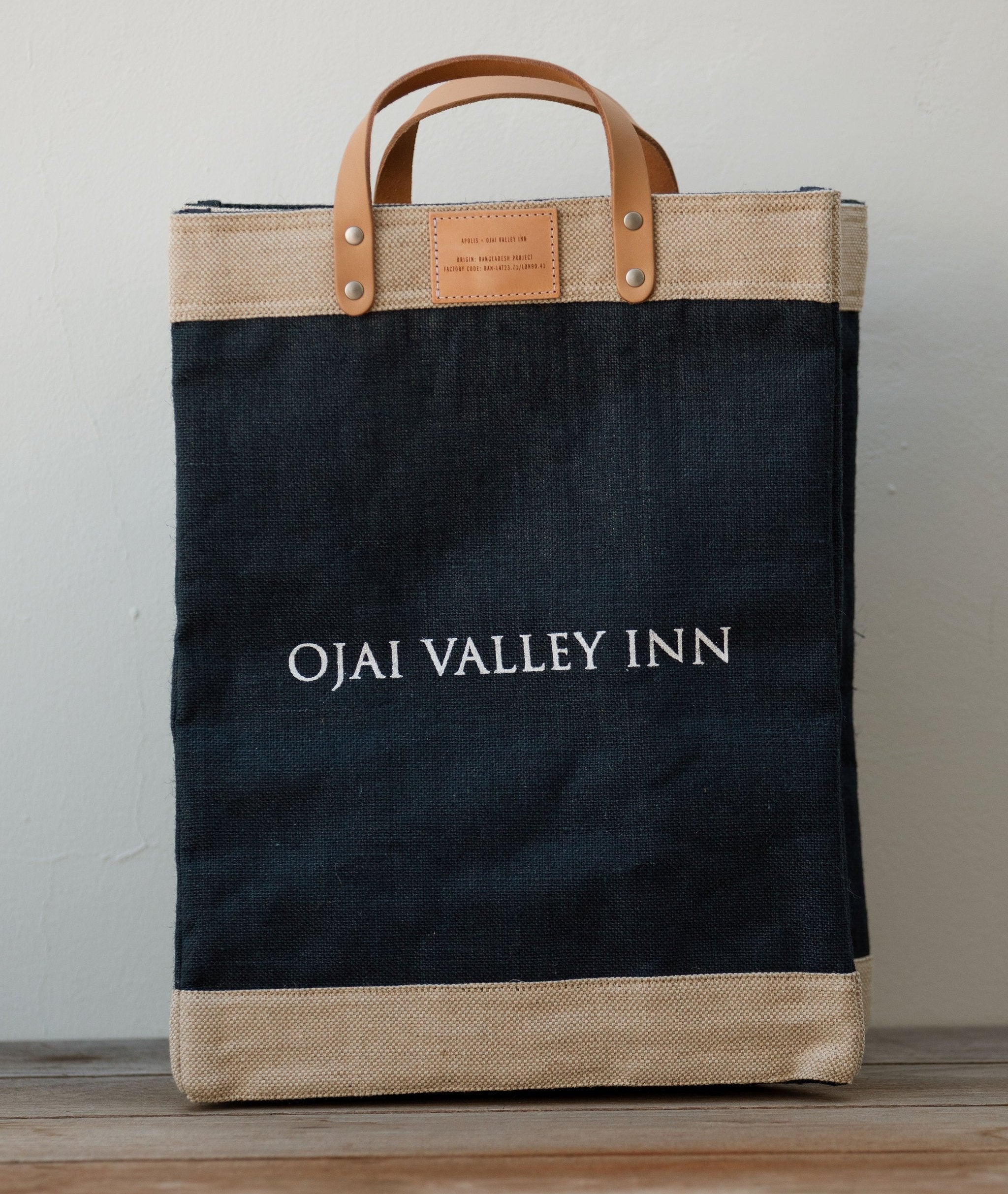 Jute Bag Apolis Tote Bag Apolis Navy Market Bag - Main Image