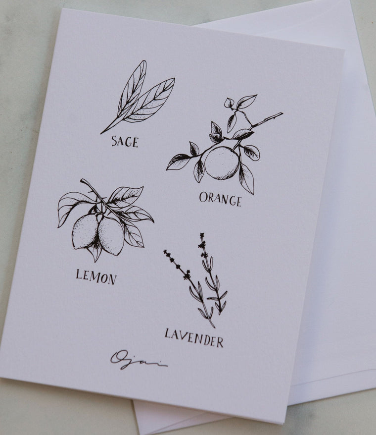 Ojai Greeting Card Citrus & Herb